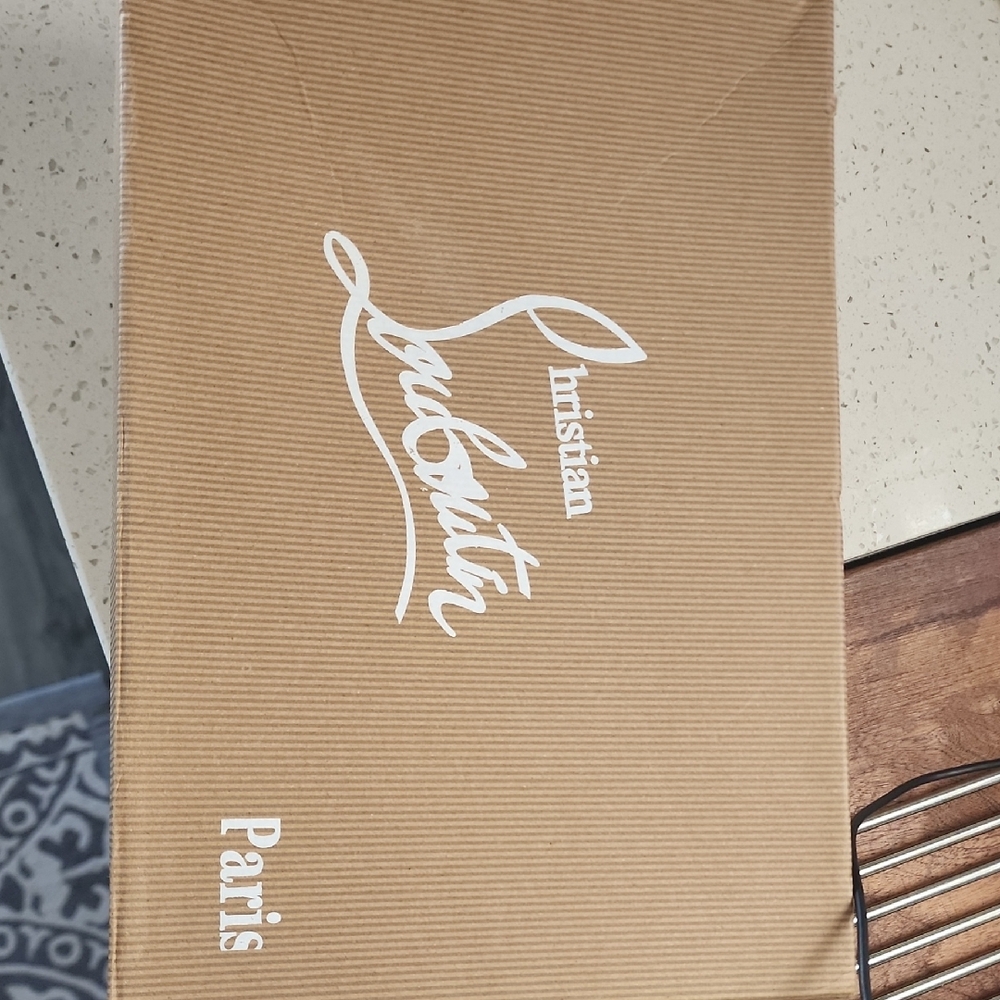 Christian Louboutin Tan Box with White Logo